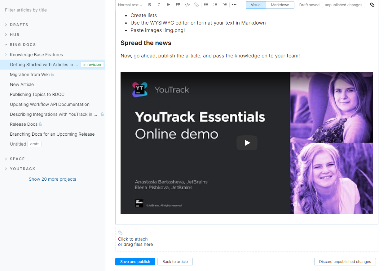 Embed link to external content in article. Embed link to external content in article.