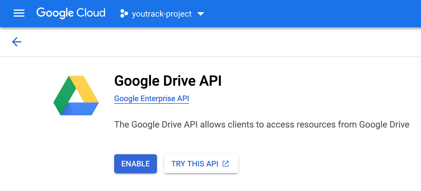 Enable the Google Drive API Enable the Google Drive API