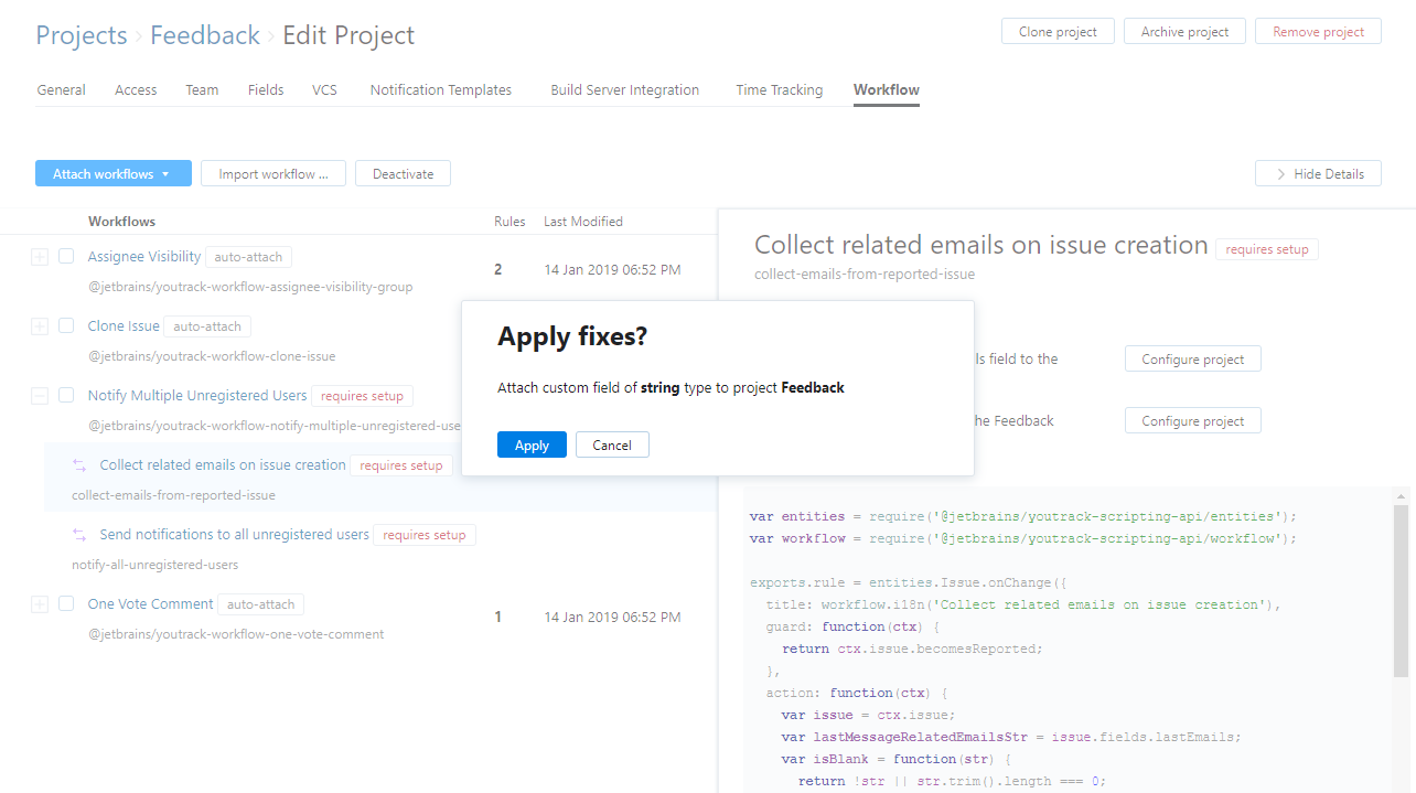 feedback workflow apply fixes feedback workflow apply fixes