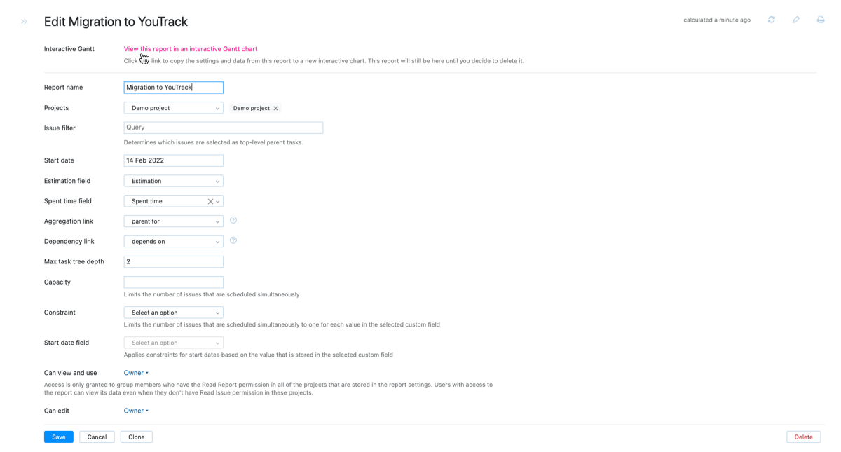 Option to migrate to the interactive chart in the report settings. Option to migrate to the interactive chart in the report settings.