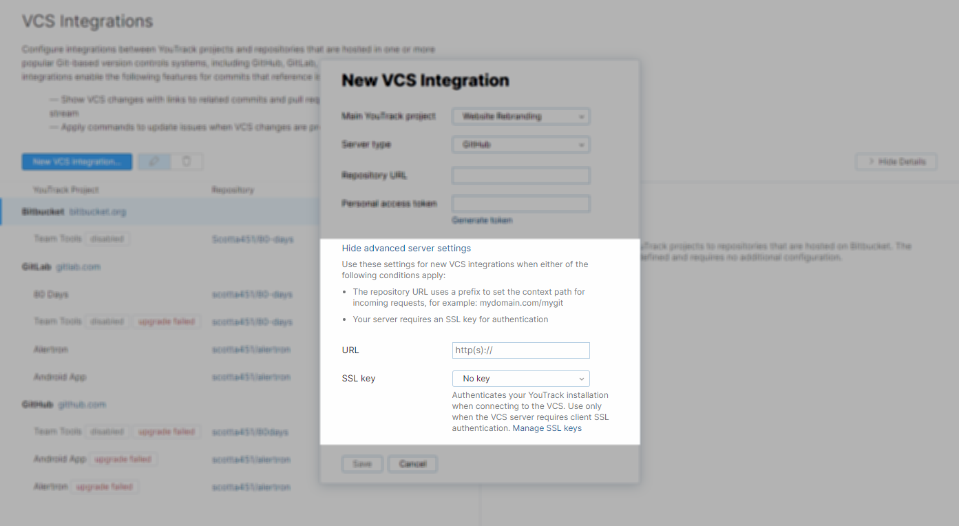 advanced server settings advanced server settings