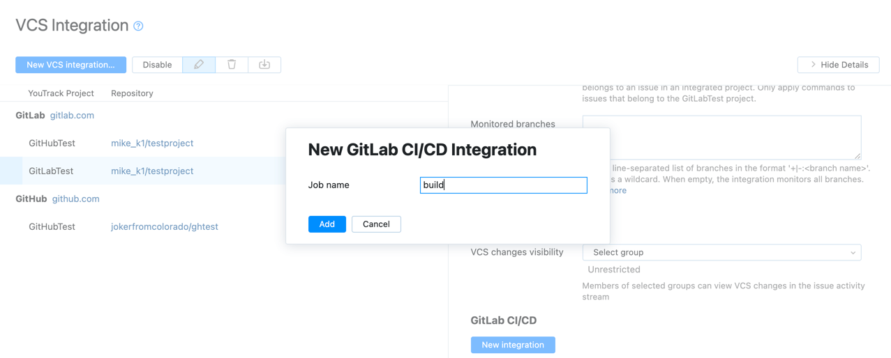 Add a job name Add a job name