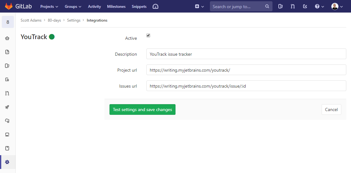 GitLab integration setup GitLab integration setup