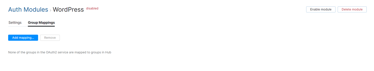 Group mappings for OAuth2 accounts. Group mappings for OAuth2 accounts.