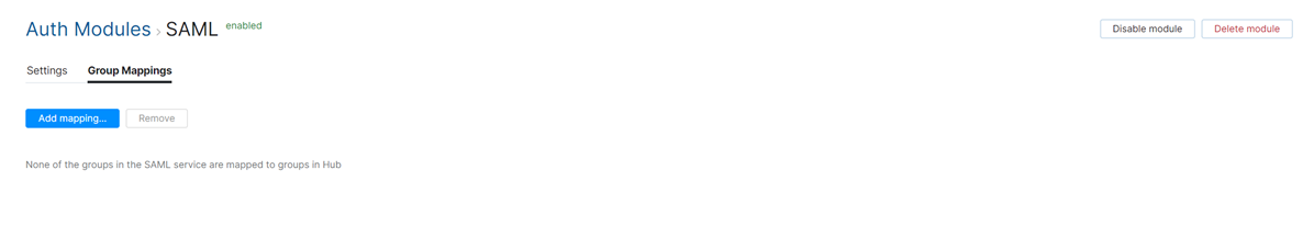 Group mappings for SAML accounts. Group mappings for SAML accounts.