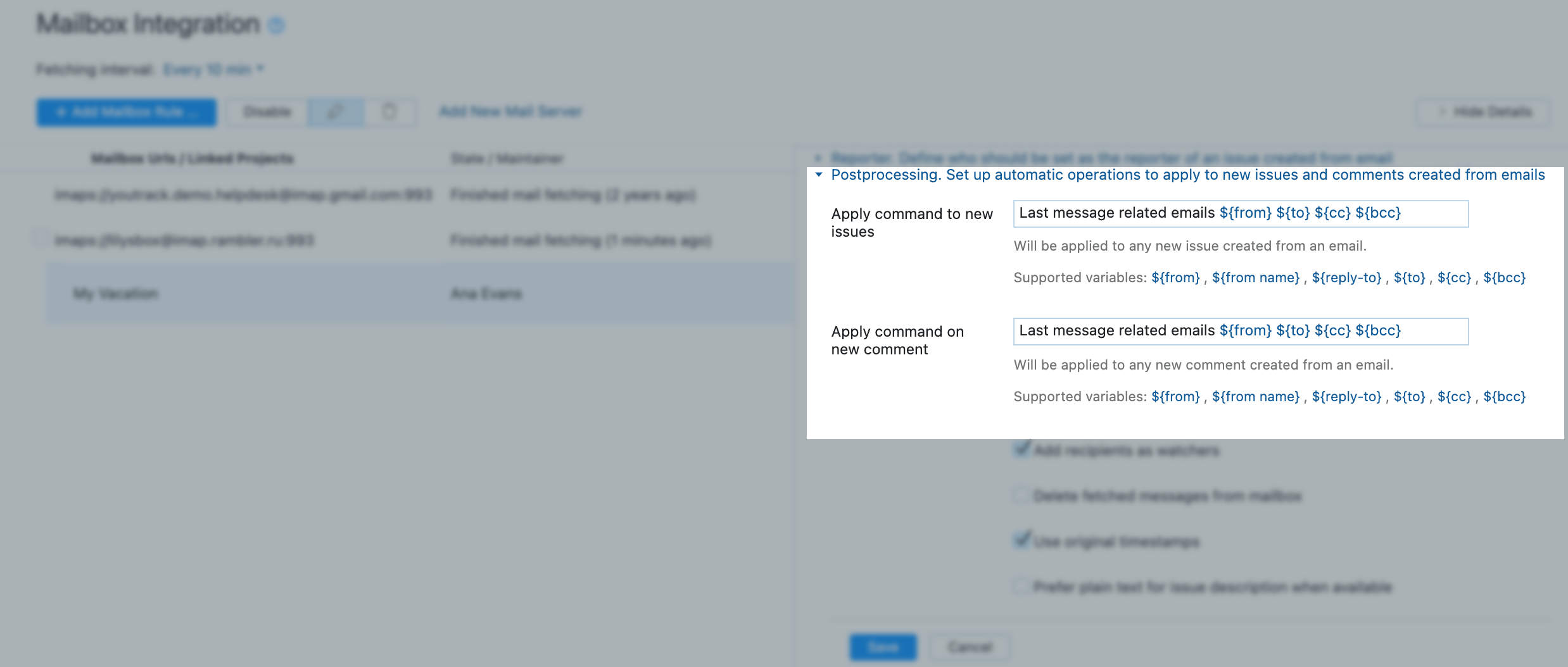 postprocessing for help desk postprocessing for help desk