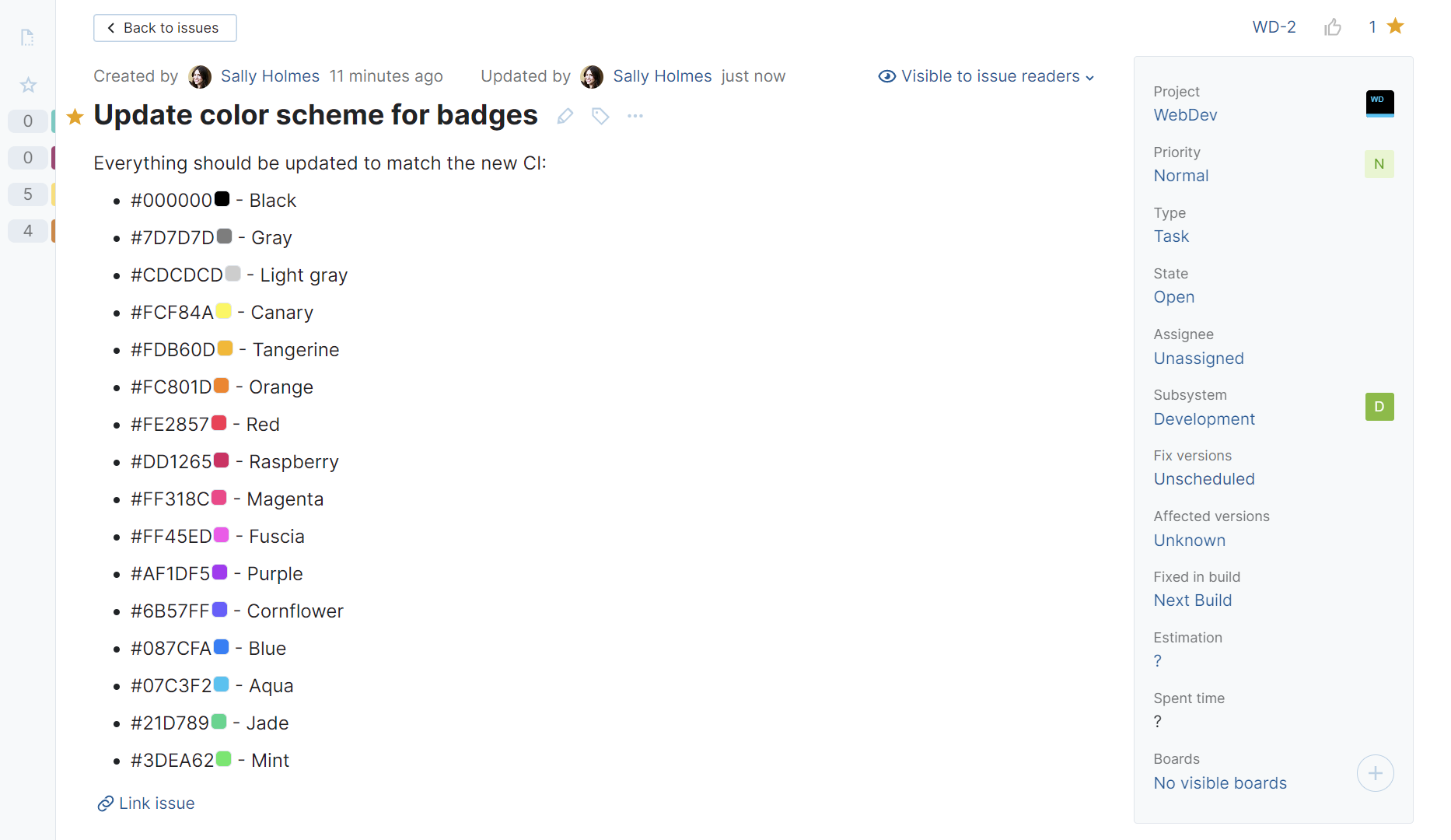 Color previews for hexadecimal values Color previews for hexadecimal values