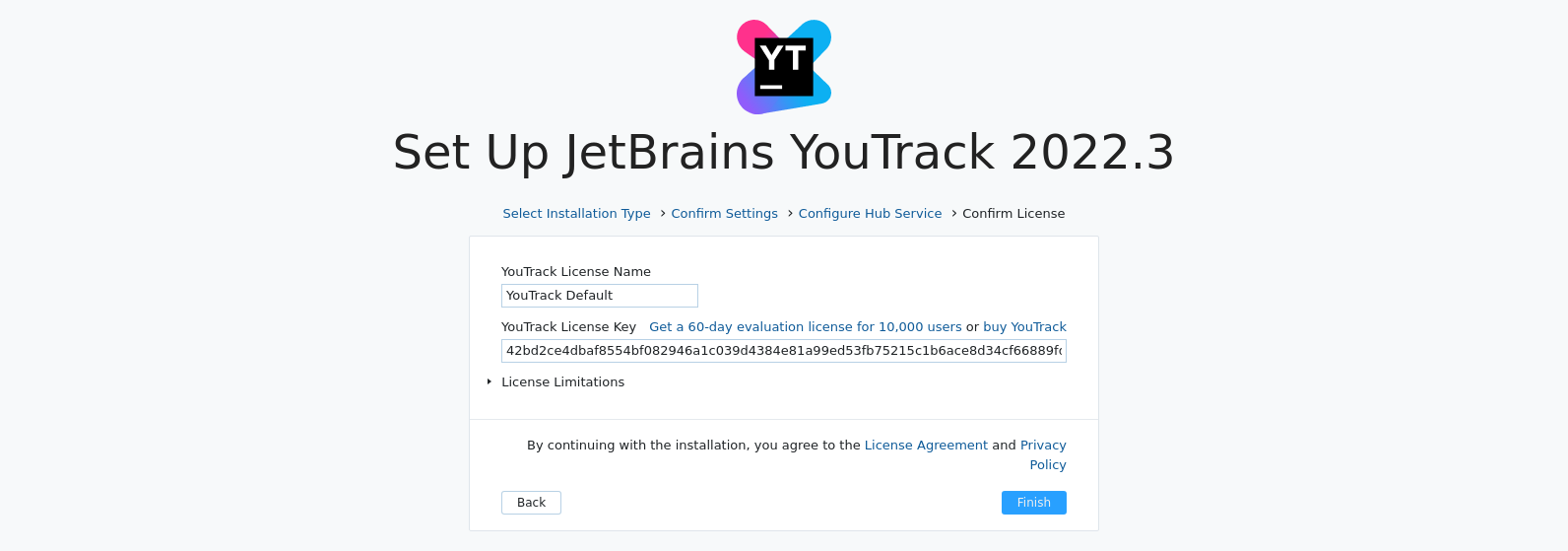 Install license Install license