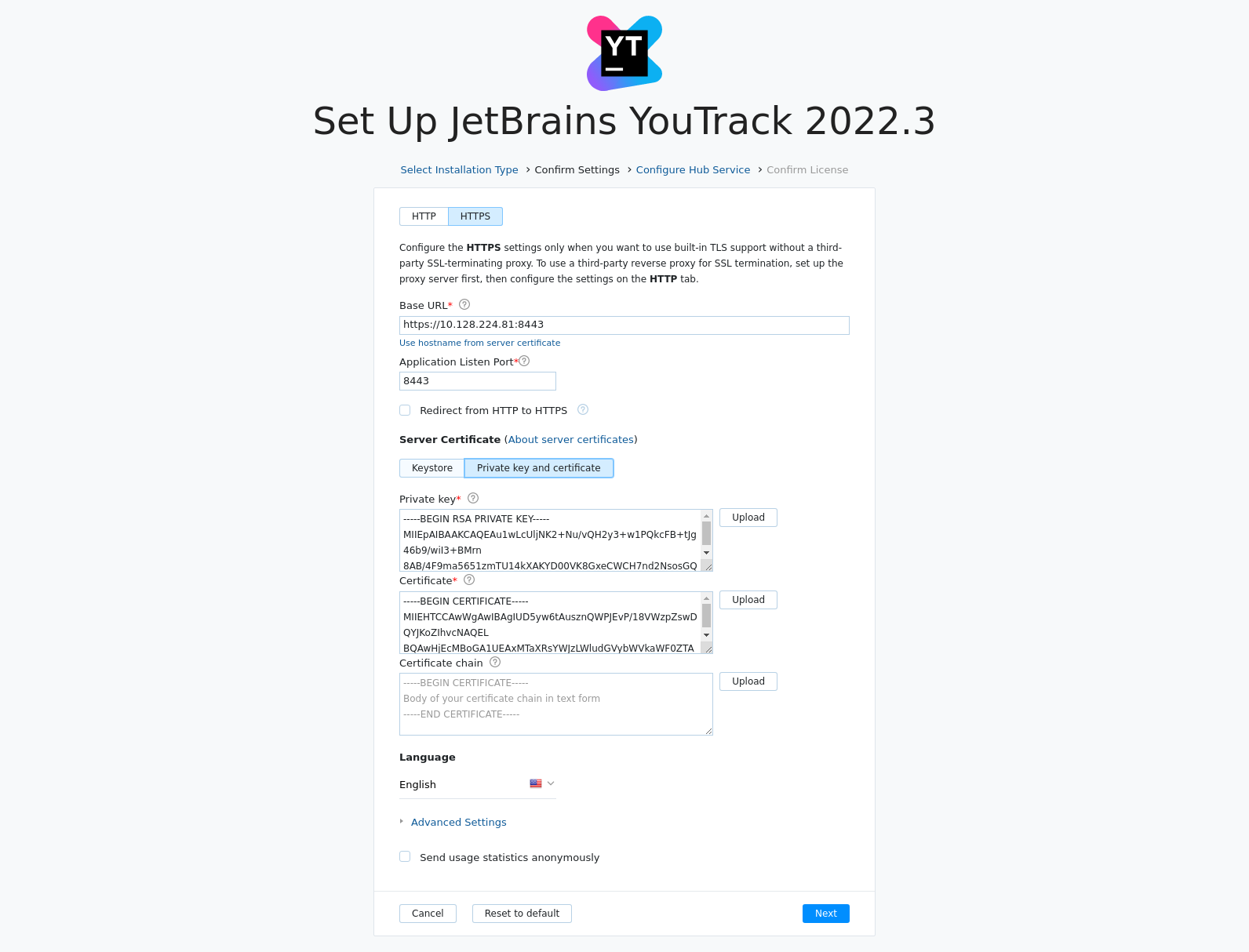 Installation options in the configuration wizard. Installation options in the configuration wizard.