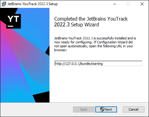 Install setup wizard complete Install setup wizard complete