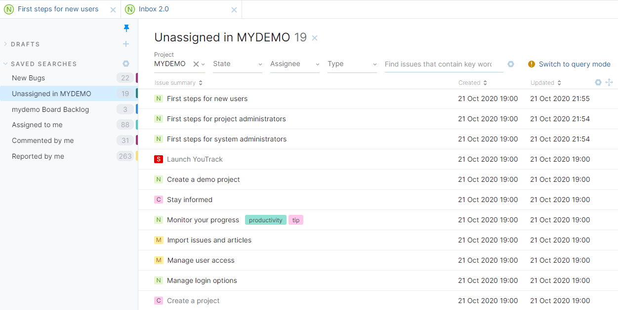 YouTrack Lite UI. YouTrack Lite UI.