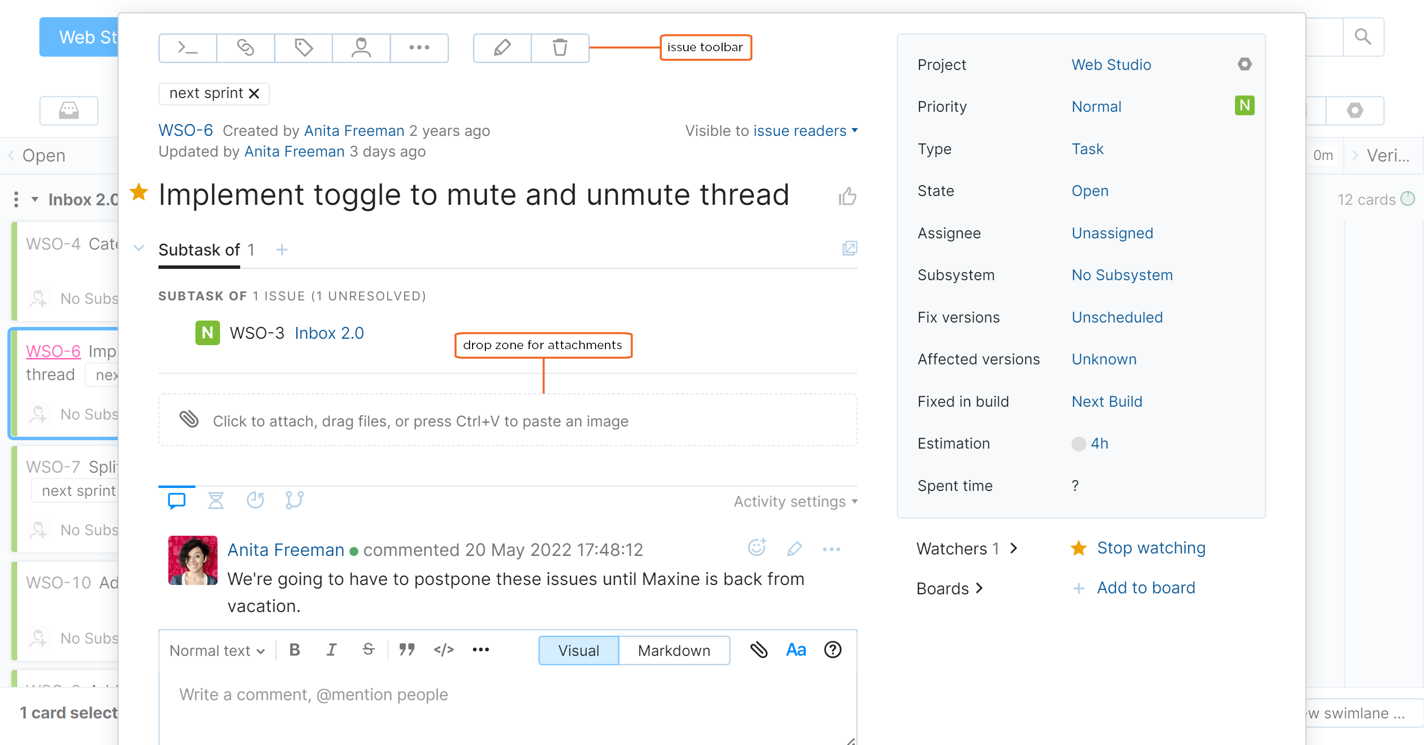 Issue view mode Issue view mode