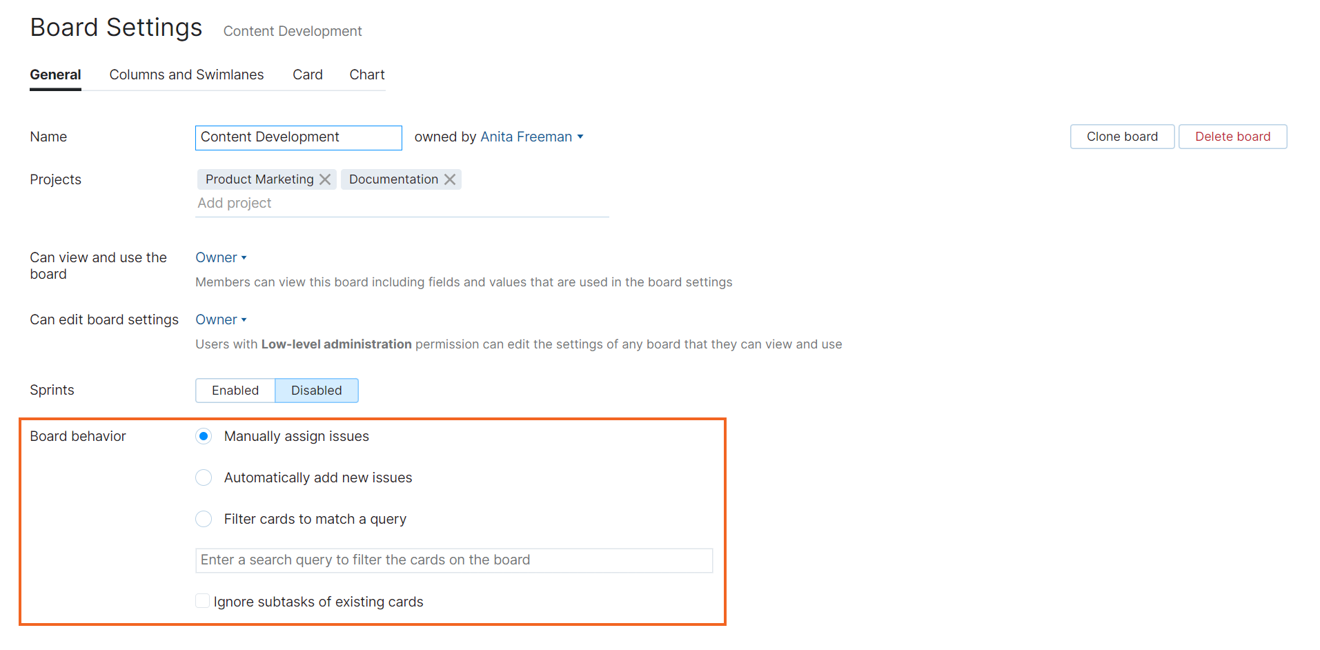 Kanban tutorial board behavior Kanban tutorial board behavior