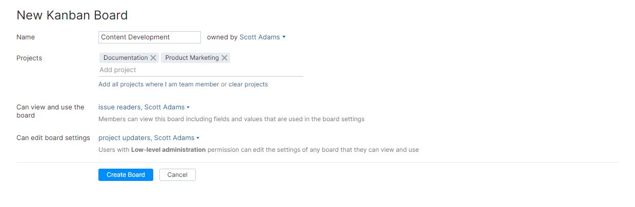 Kanban tutorial board config Kanban tutorial board config