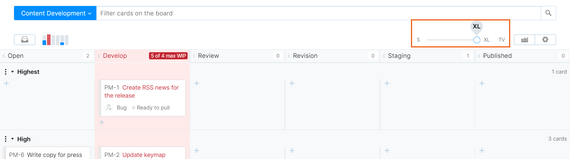 Kanban tutorial card size Kanban tutorial card size