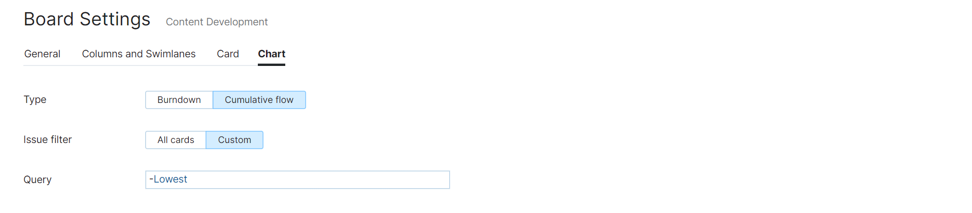 Kanban tutorial chart config Kanban tutorial chart config