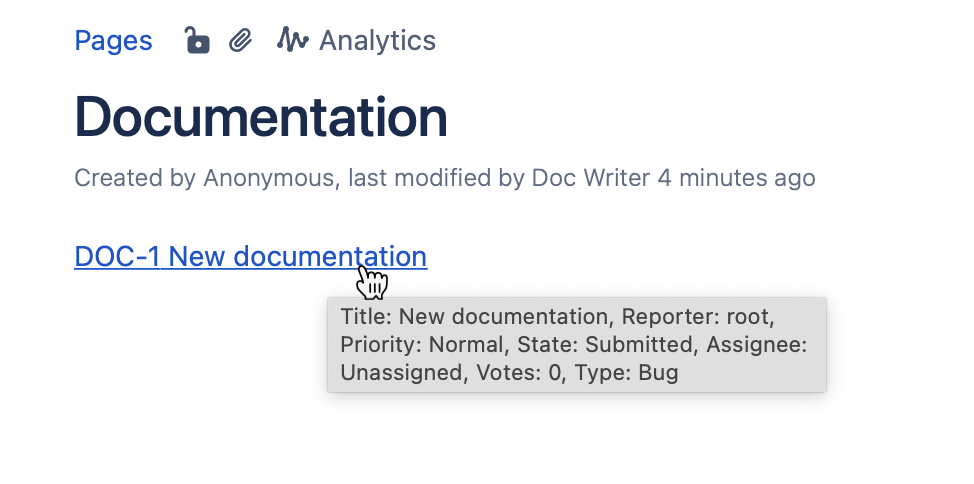 Link to a resolved issue. Link to a resolved issue.
