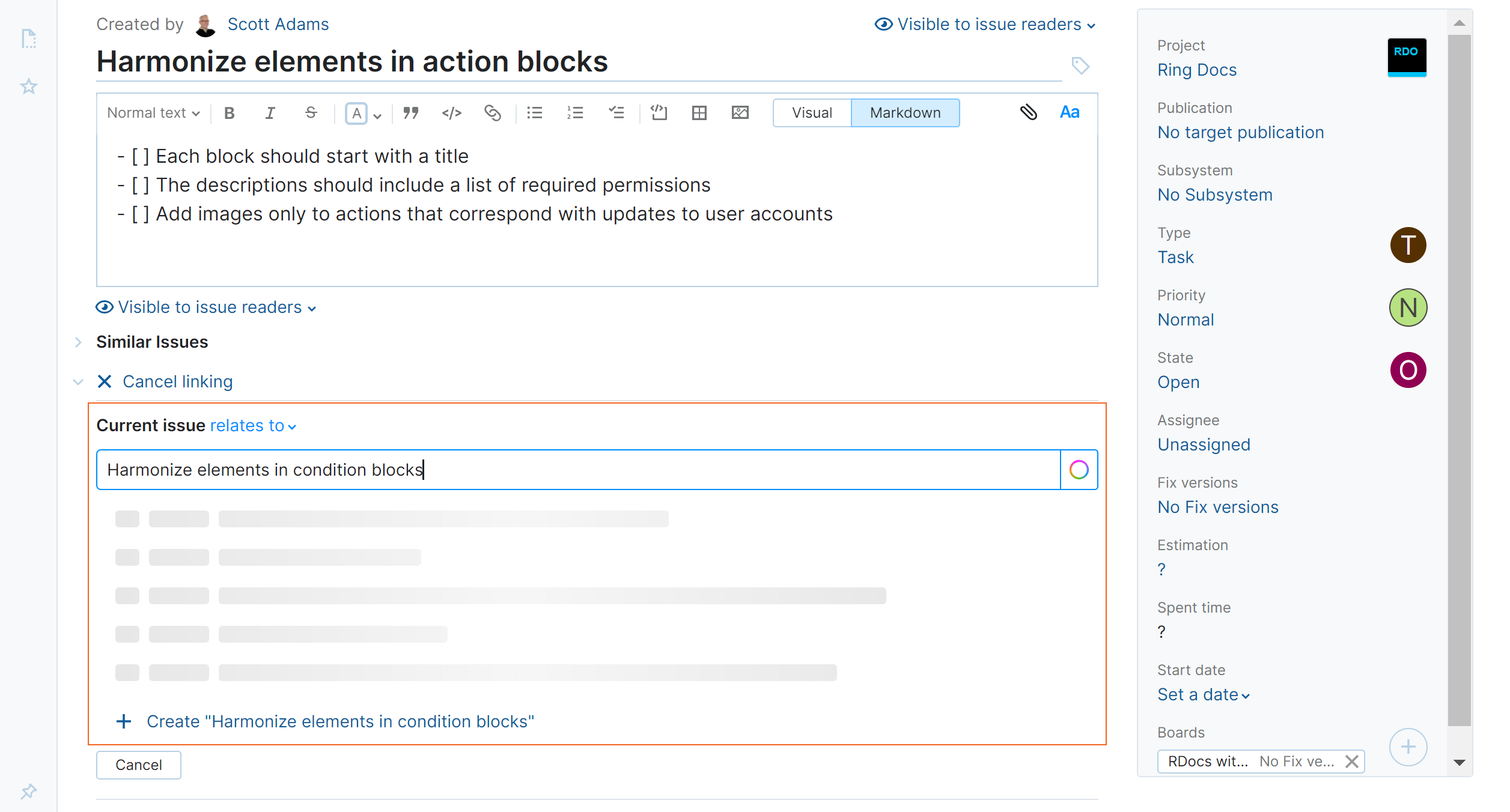 Links to other issues in the new issue view. Links to other issues in the new issue view.