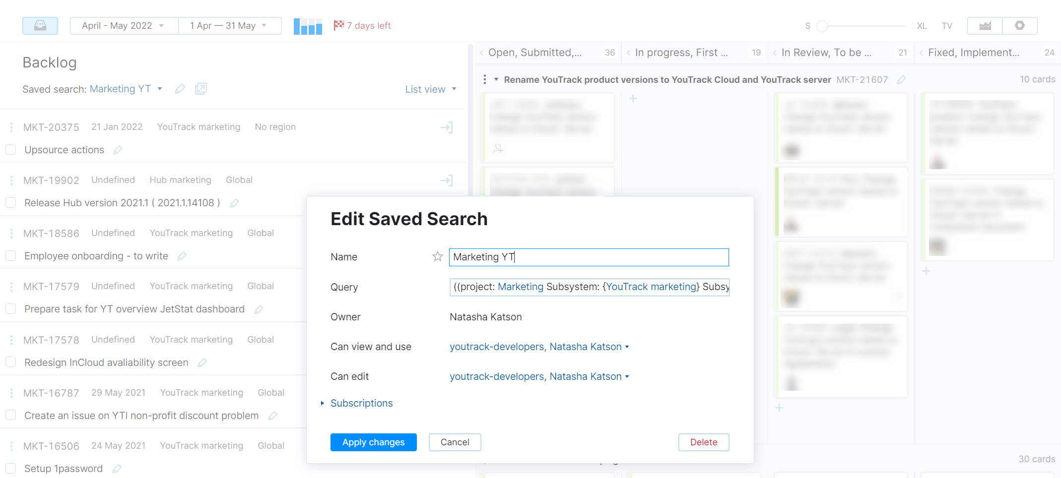Multi project backlog query Multi project backlog query