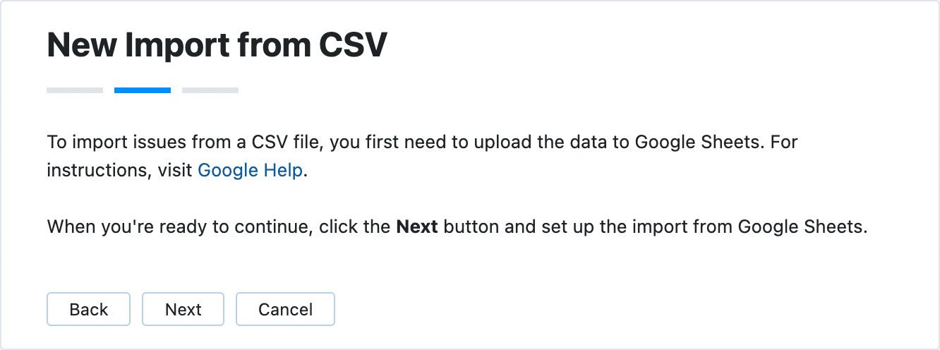New CSV import dialog New CSV import dialog