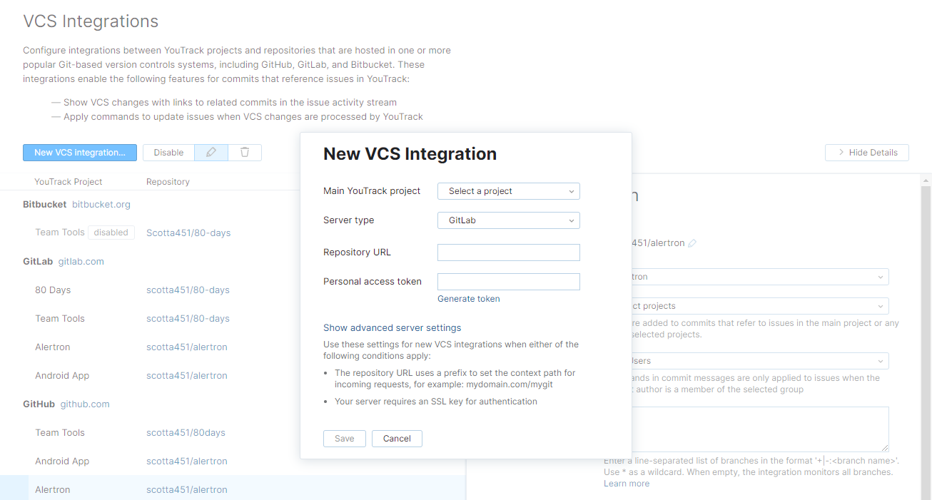 new GitLab VCS integration new GitLab VCS integration