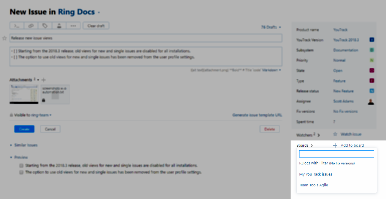 New issue boards New issue boards