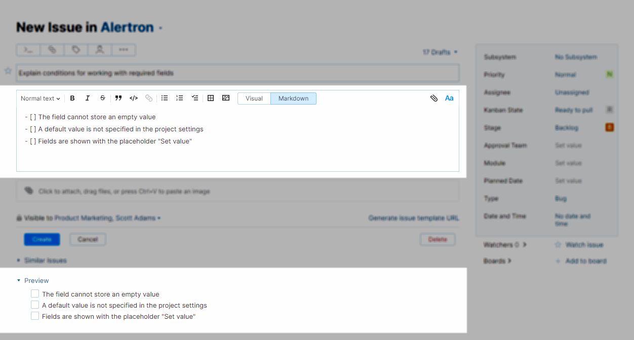 New issue description New issue description