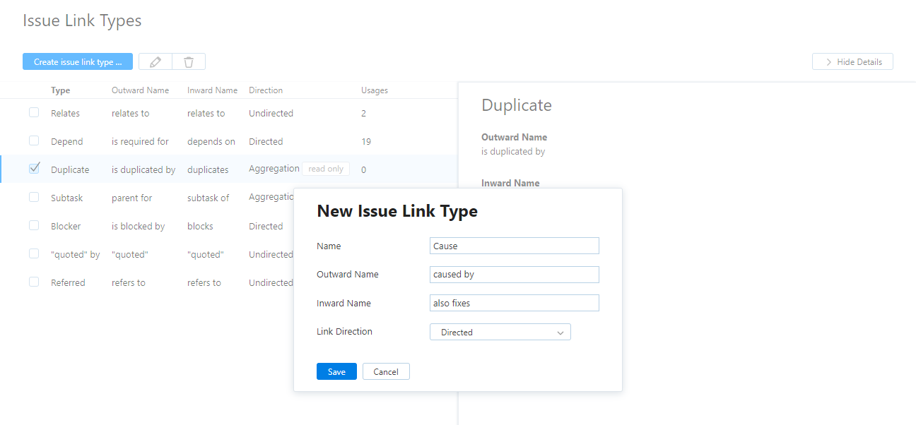 New issue link type New issue link type