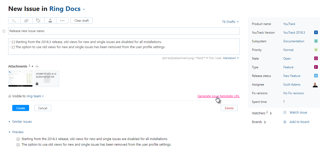 New issue template New issue template