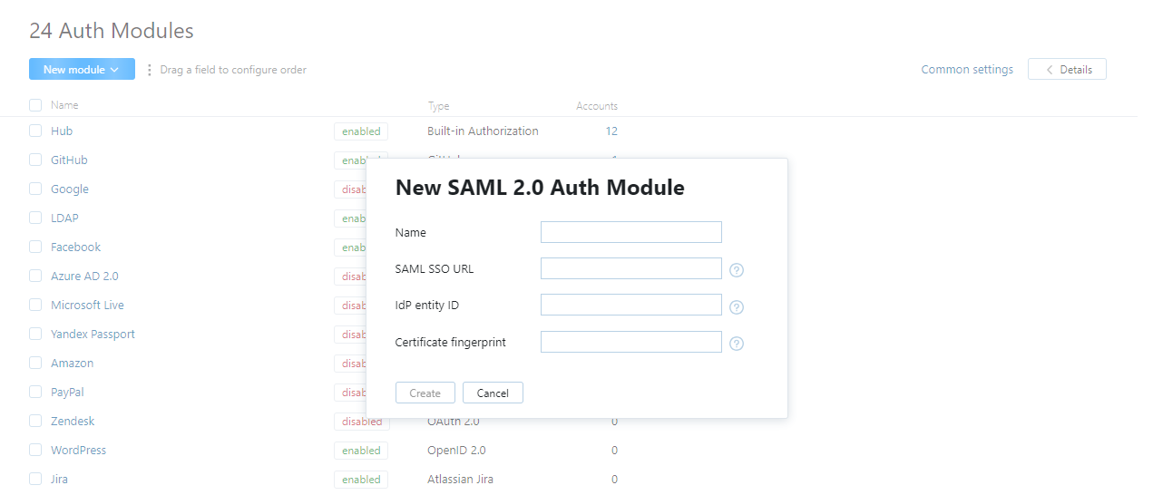 new SAML auth module new SAML auth module