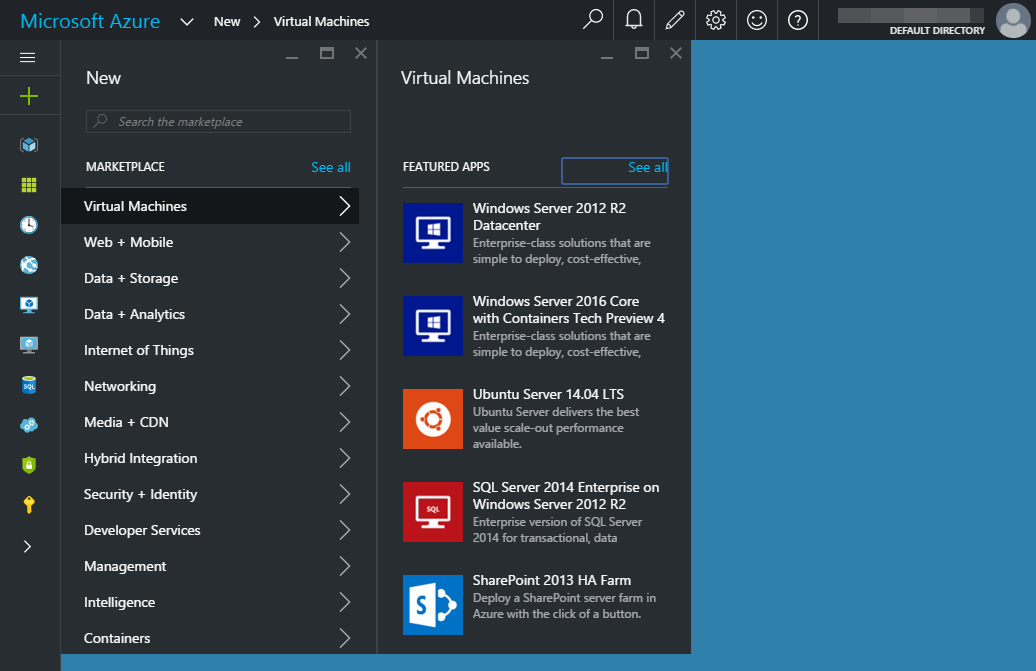 New azure vm New azure vm