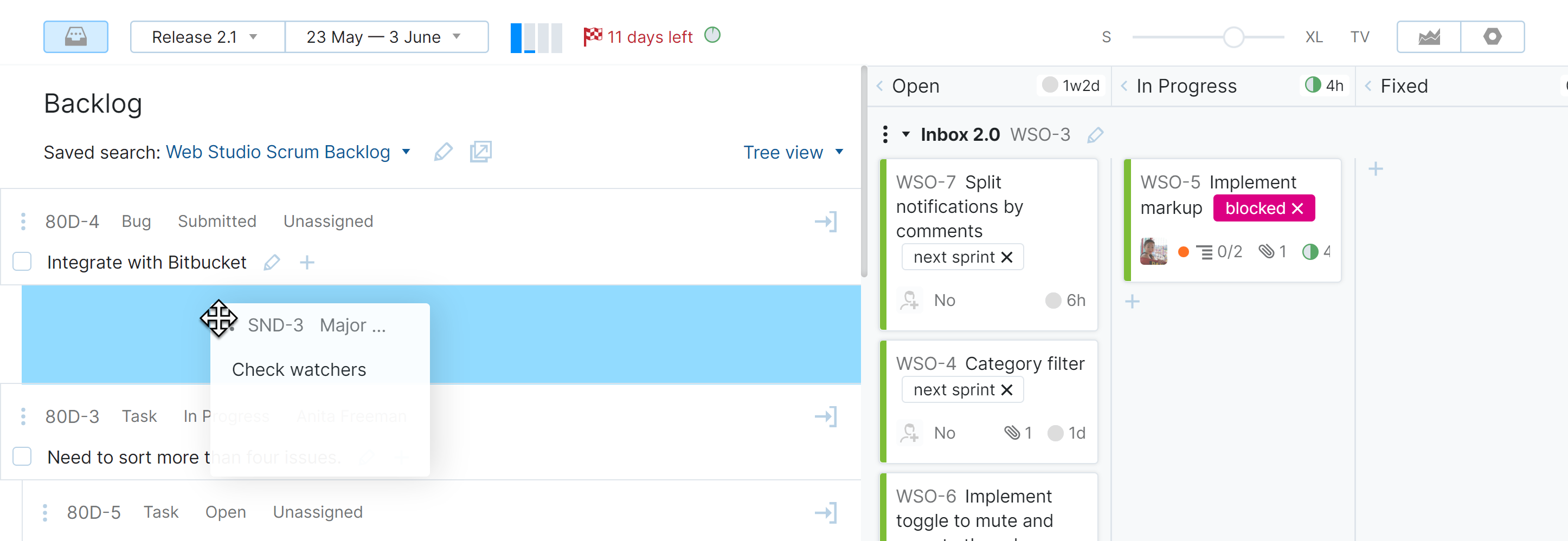 Prioritize backlog Prioritize backlog