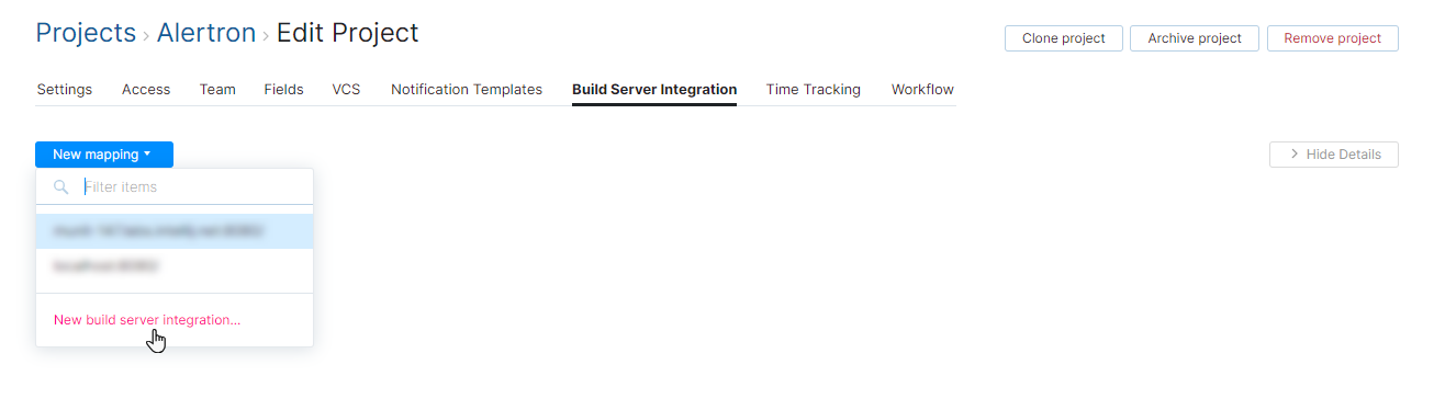 add build server in project add build server in project