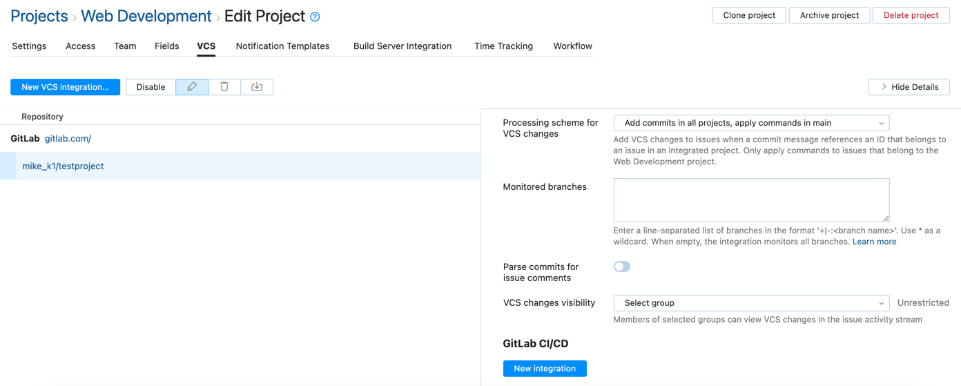 Add a new GitLab CI/CD integration Add a new GitLab CI/CD integration
