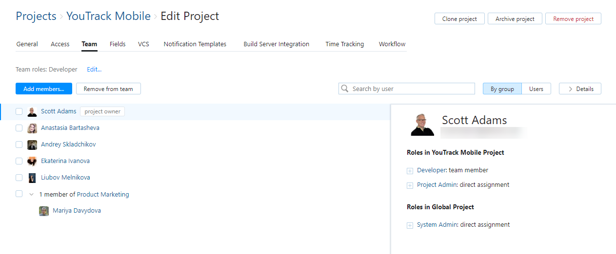 Project team Project team