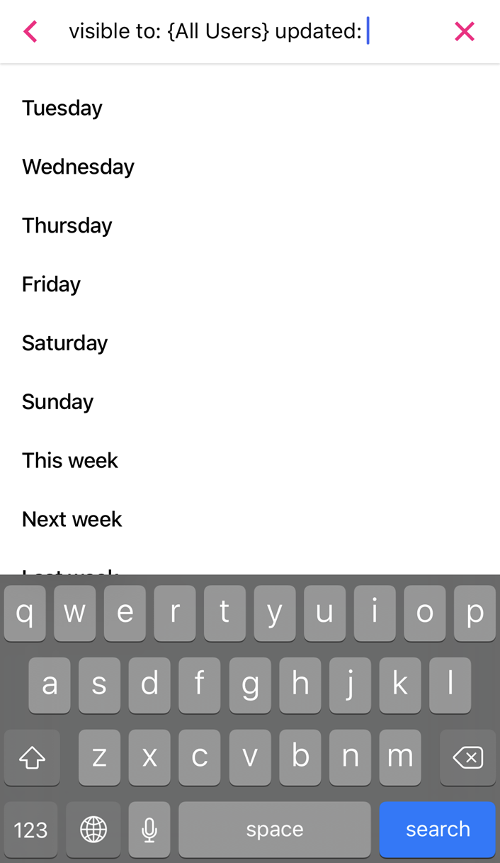 Query assist for search input. Query assist for search input.