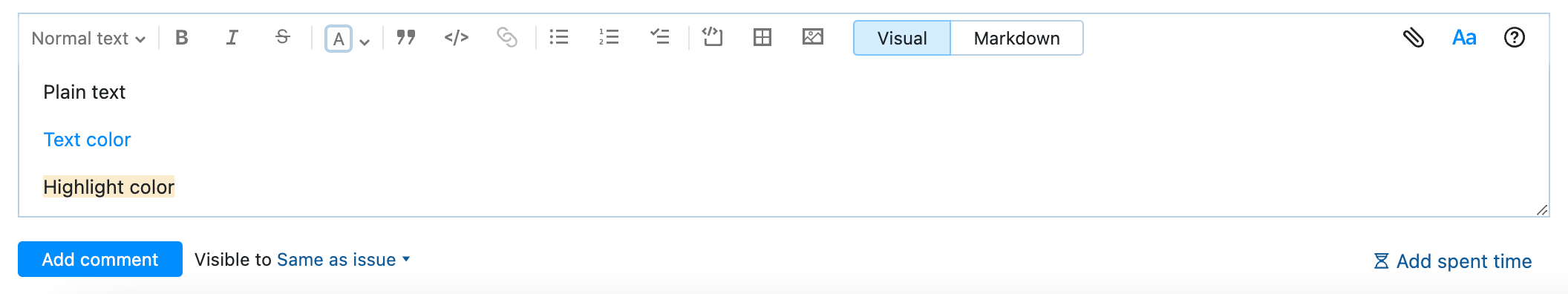 Rich text with color. Rich text with color.