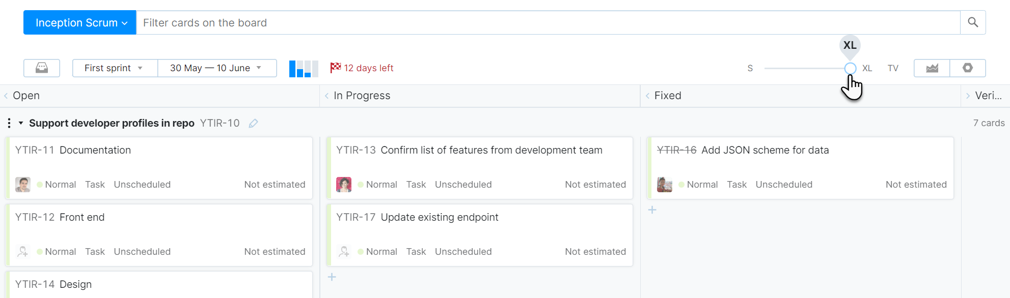 Scrum tutorial card size Scrum tutorial card size