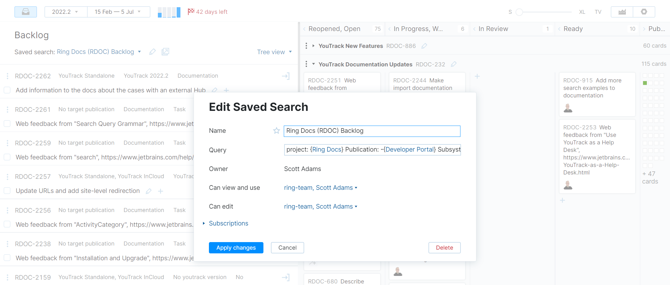Scrumban backlog query Scrumban backlog query