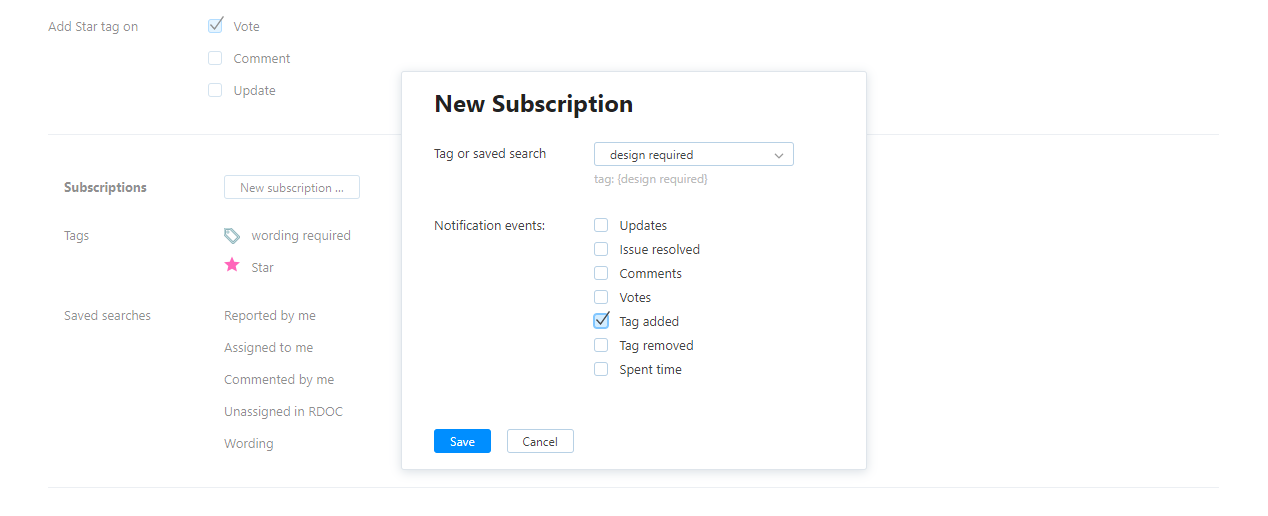 Shared tags Shared tags