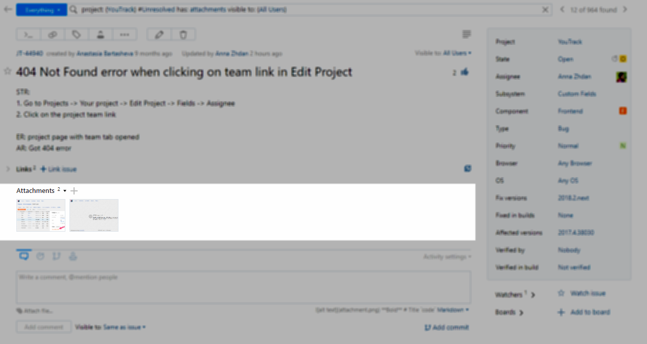 Single issue attachments Single issue attachments