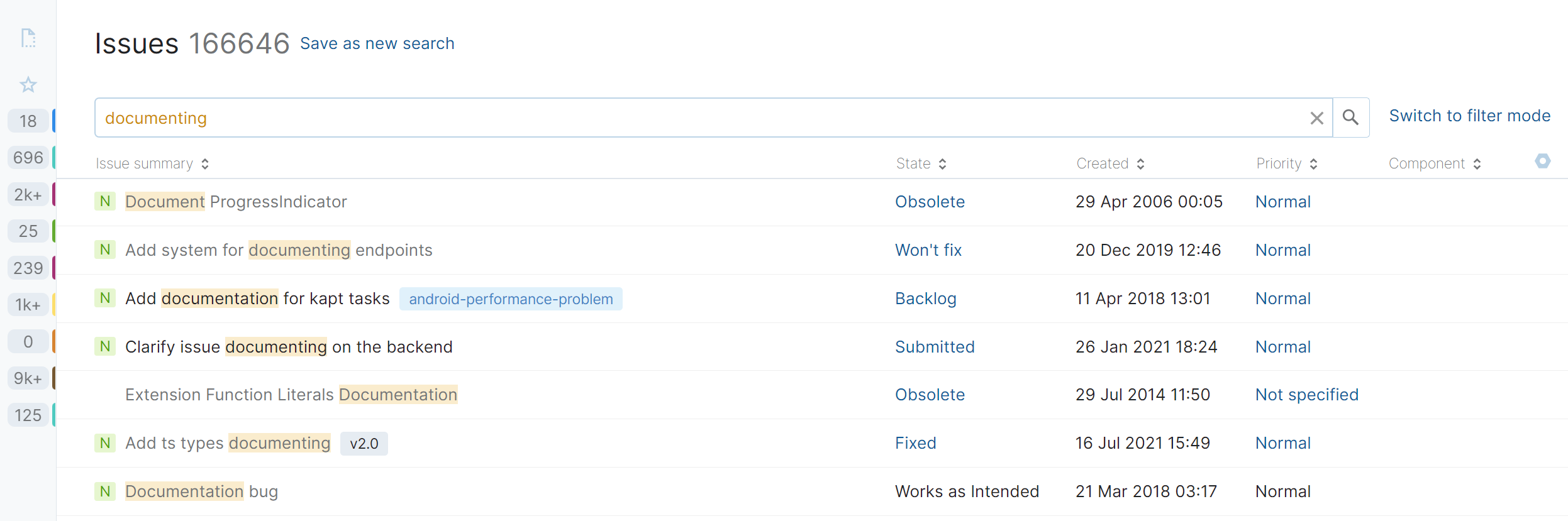 Single term search. Single term search.