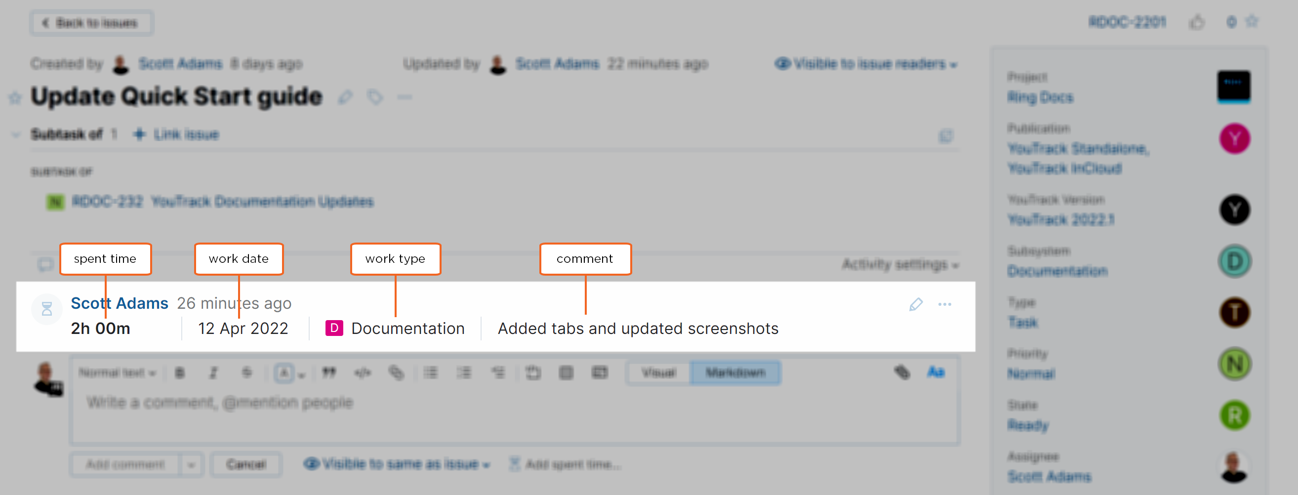 spent time in activity stream spent time in activity stream