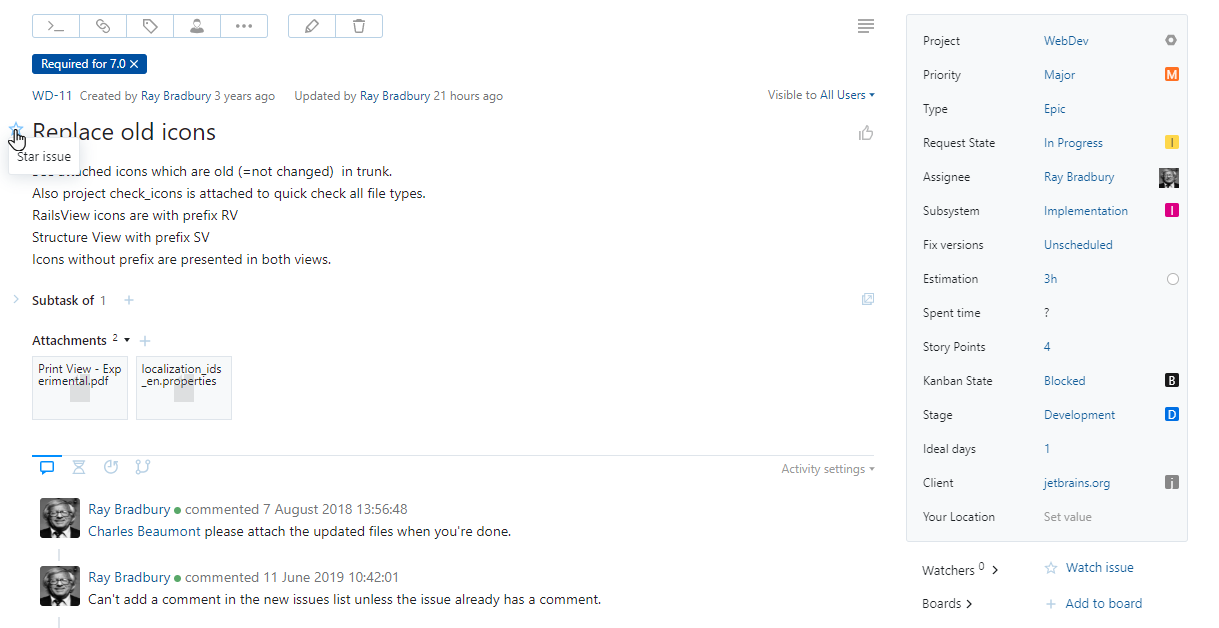 Star single issue view Star single issue view