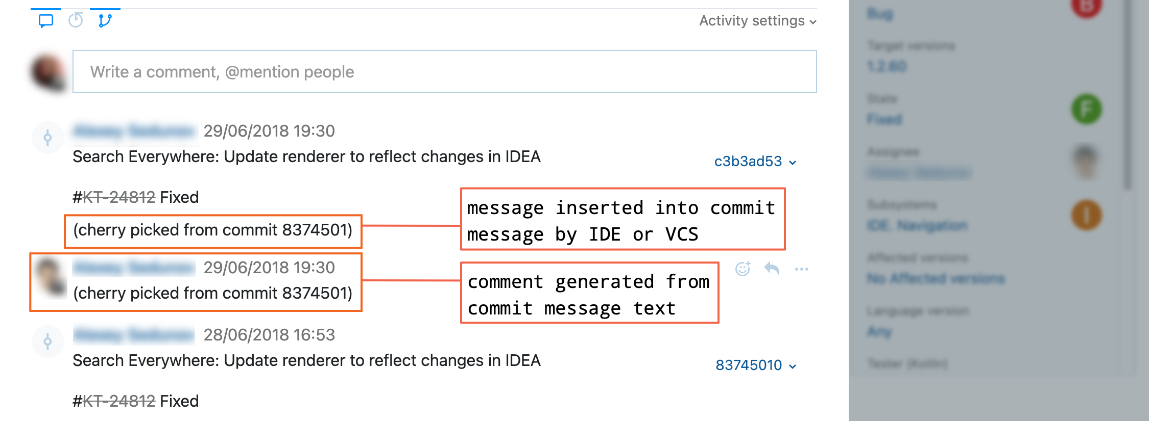 commit message with cherry pick commit message with cherry pick