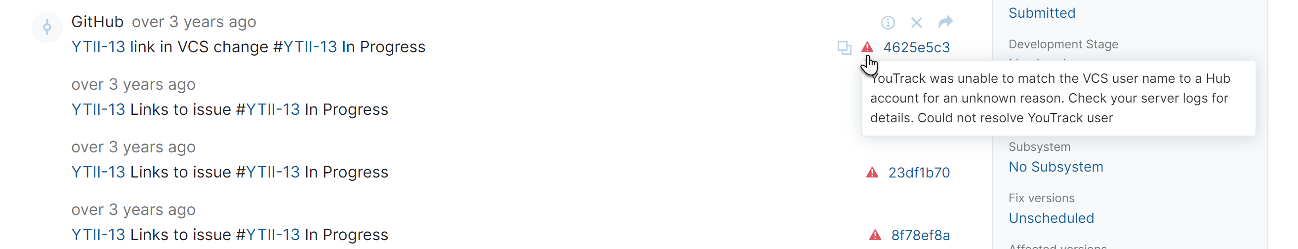 VCS user not found VCS user not found