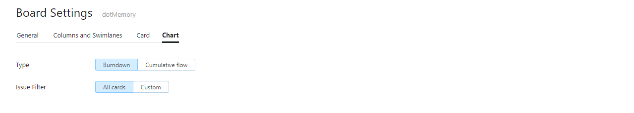 Version based chart settings Version based chart settings