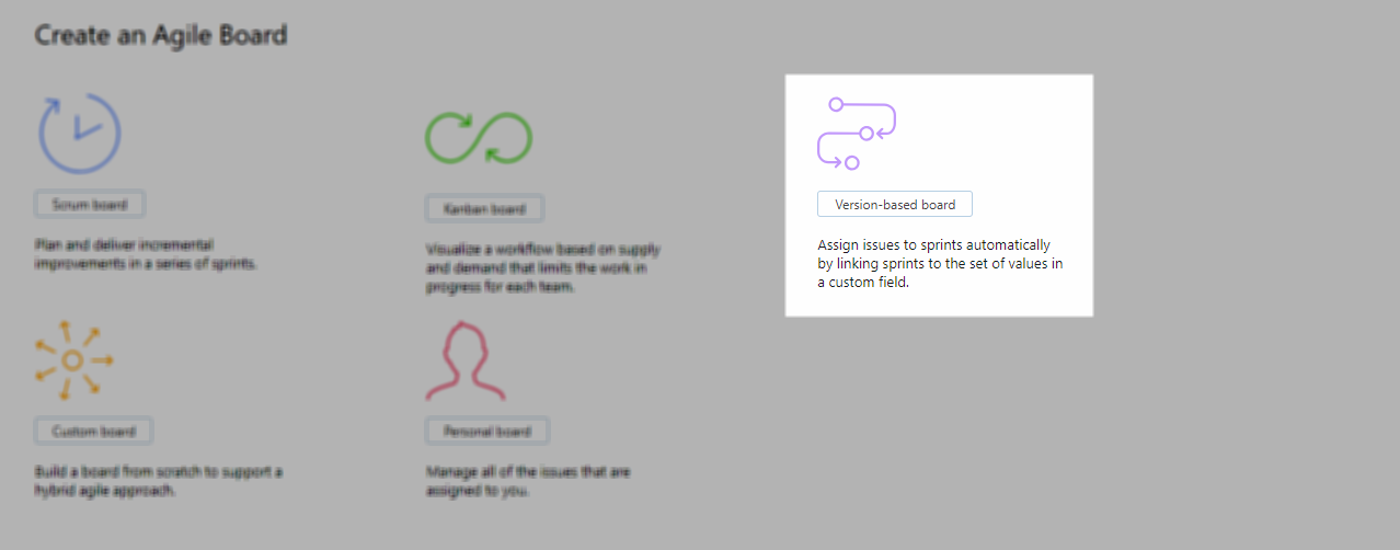 Version based create board Version based create board