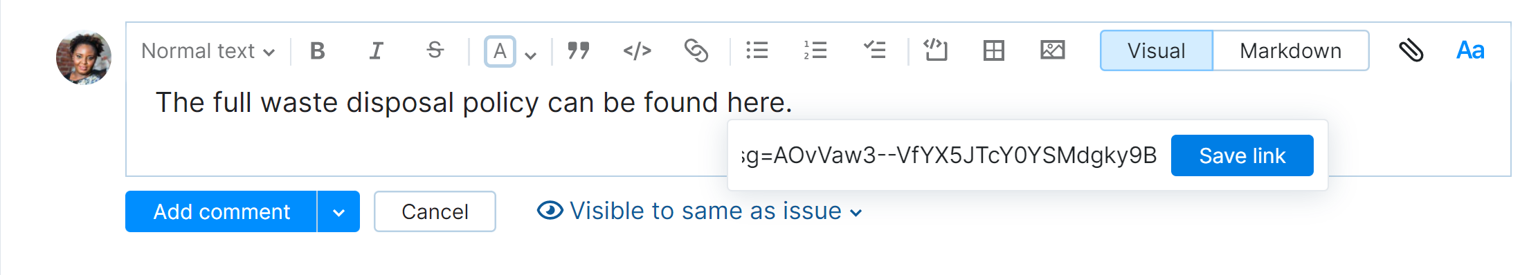 A link to an external website in the rich text editor. A link to an external website in the rich text editor.