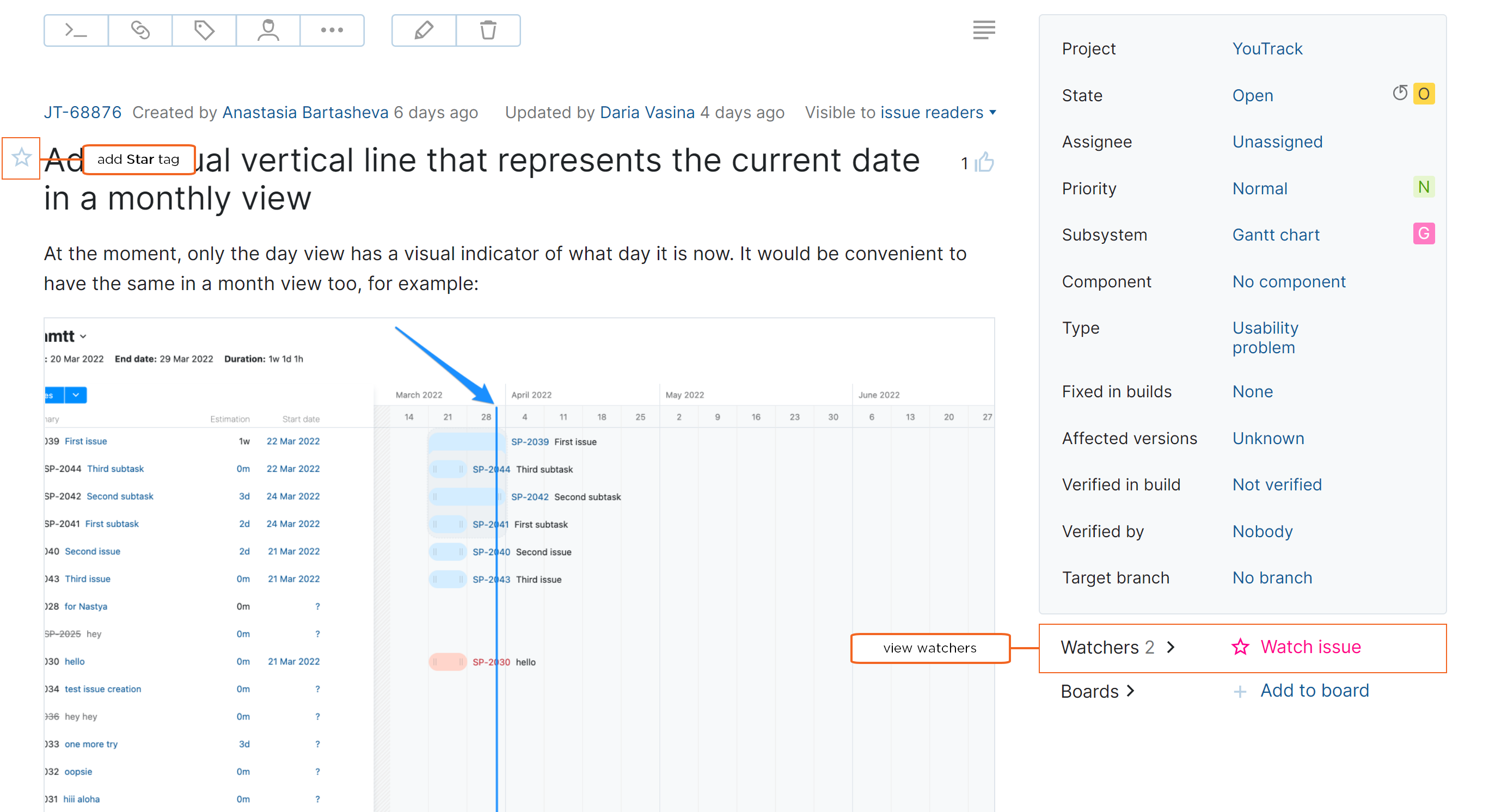 Watch issue Watch issue
